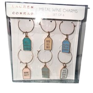 NWT Lauren Conrad metal wine charms
